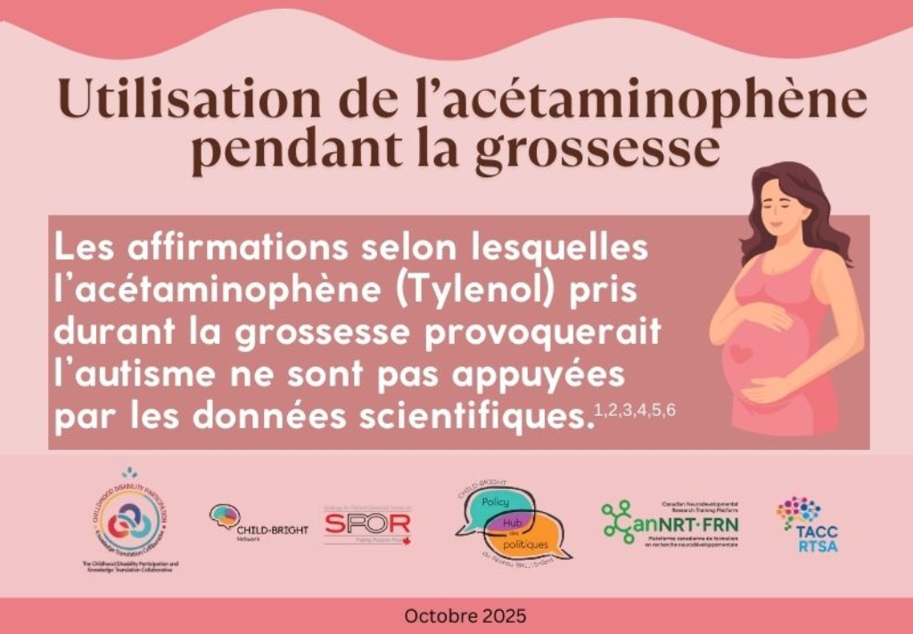 Nouvelle infographie : L’utilisation de l’acétaminophène pendant la grossesse